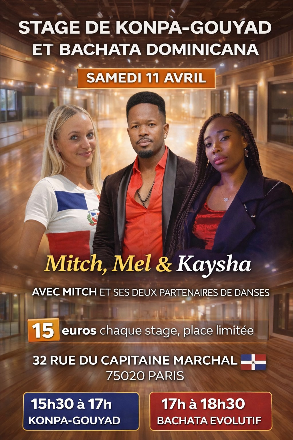 STAGE DE KONPA LAKAY ET BACHATA DOMINICAINE BY MITCH !!