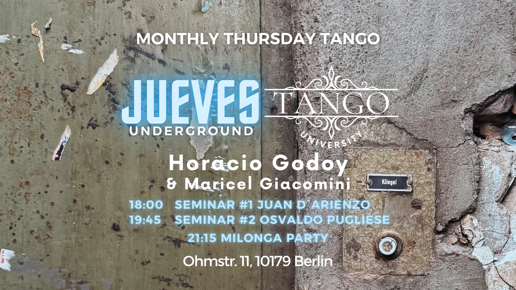 JUEVES Underground Milonga - TANGO UNIVERSITY EDITION