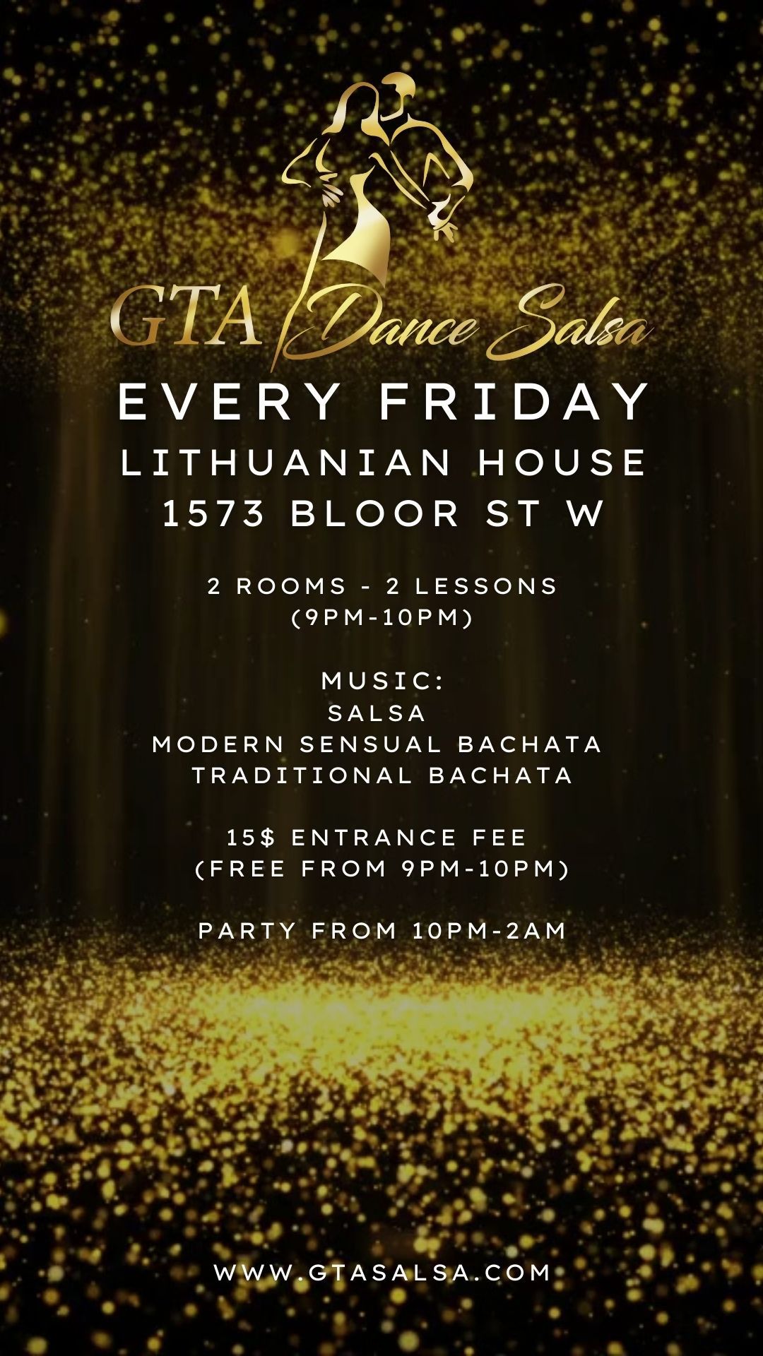 GTA Dance Salsa - Every Friday at the Lithuanian House