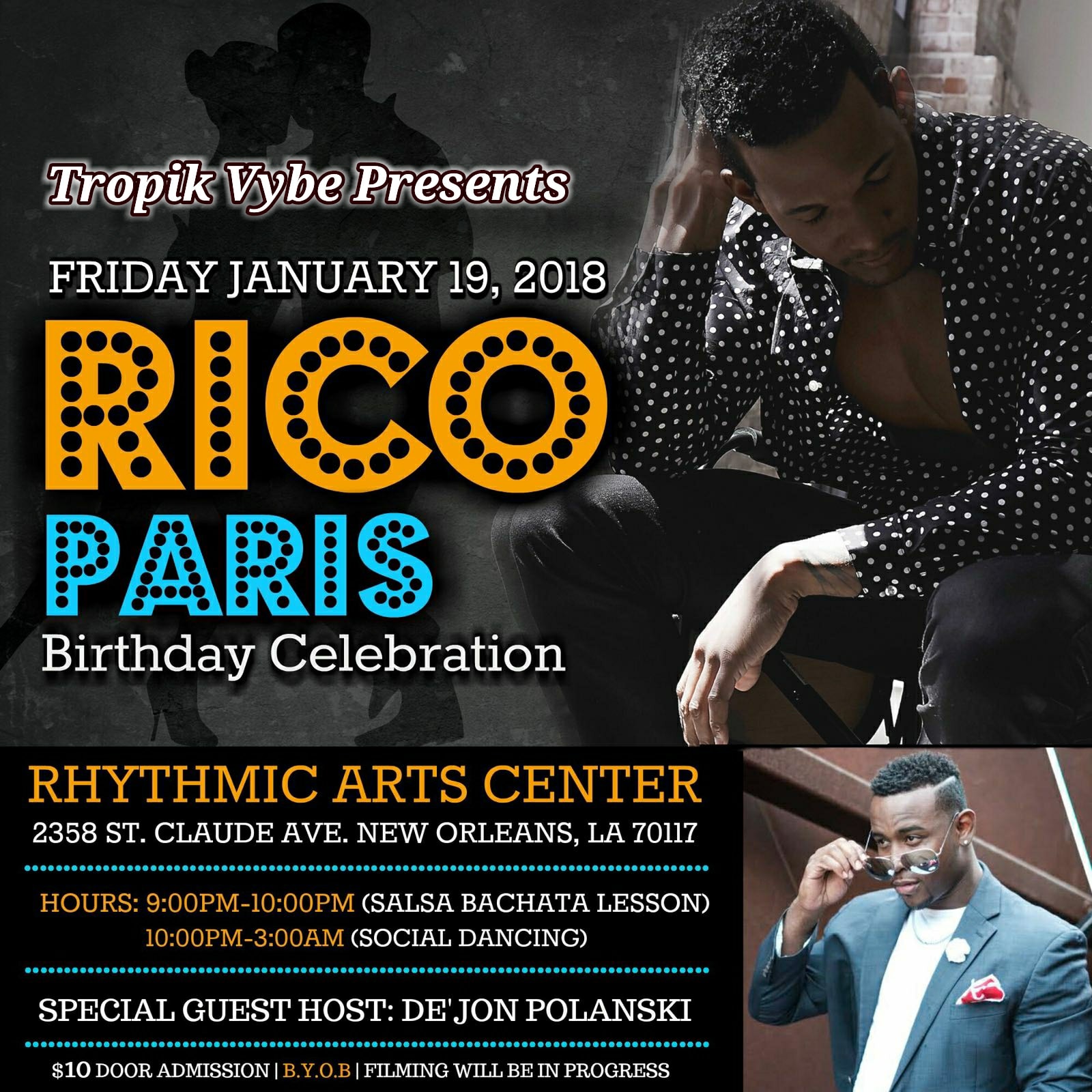 Rico Paris Salsa Bachata BDay Bash Tropik Vybe Social