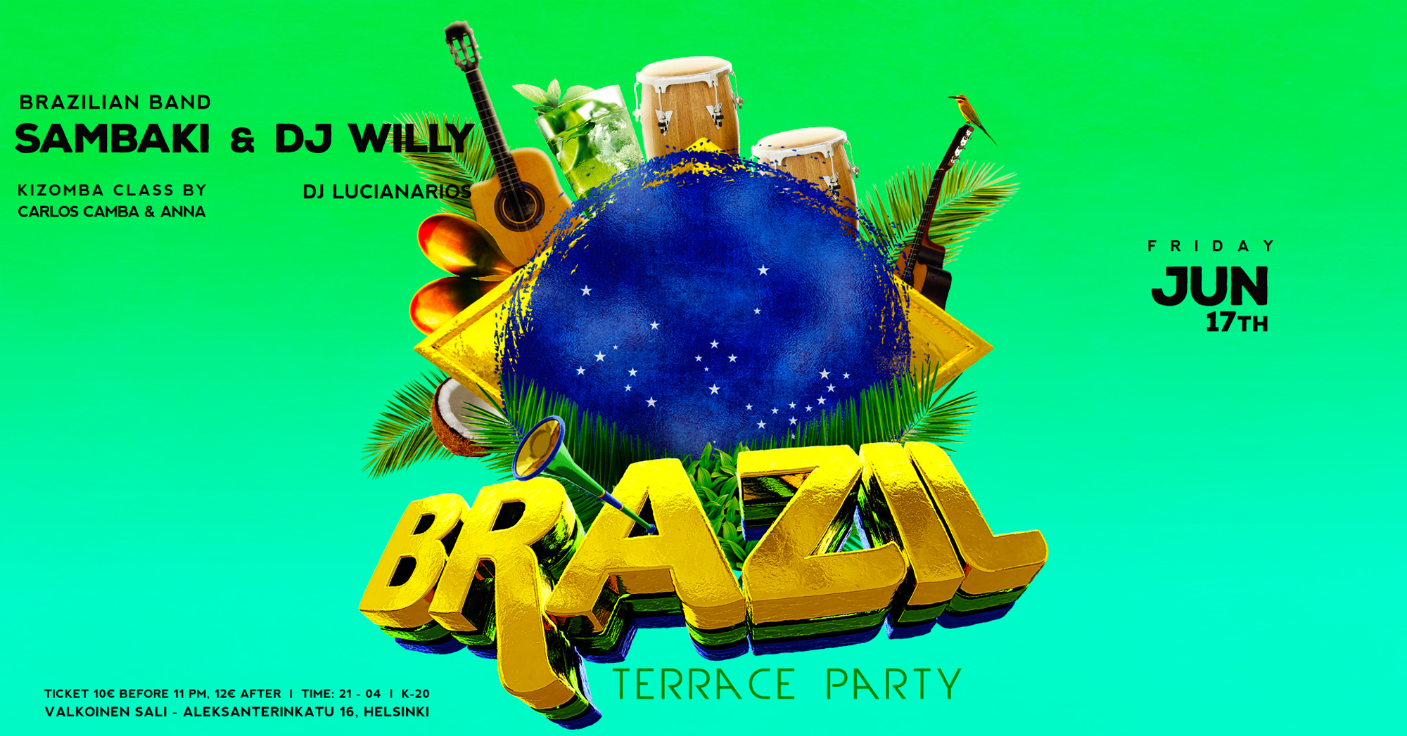 Brazil Terrace Party at Valkoinen Sali