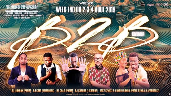 WeekEnd Back2Basic Kizomba Paris 2-3-4 aug 2019 Summer Edition