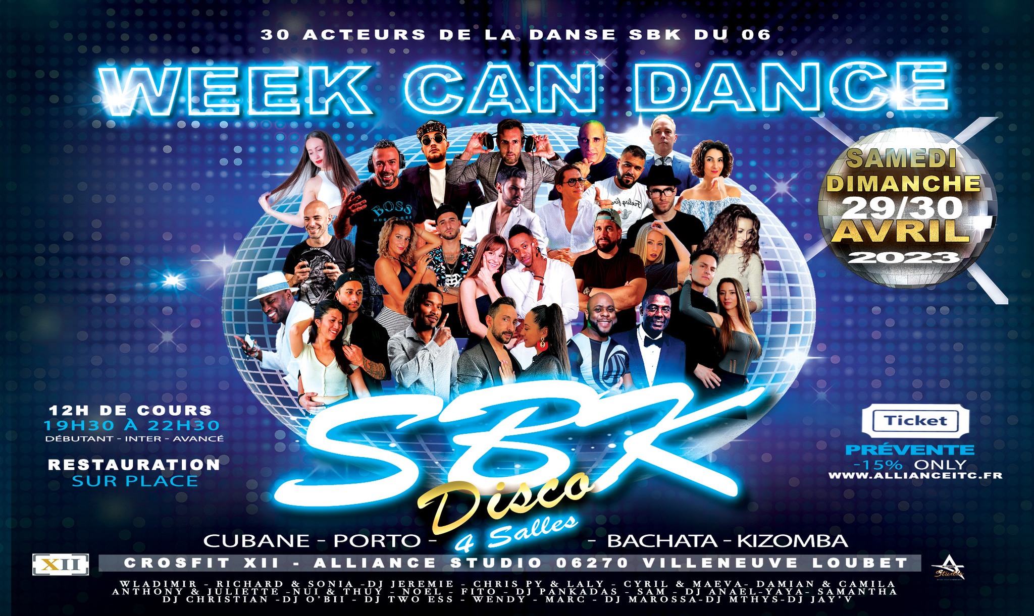 WEEK-CAN DANCE SBK - 4 SALLES Salsa Porto & Cubaine Bachata Kizomba