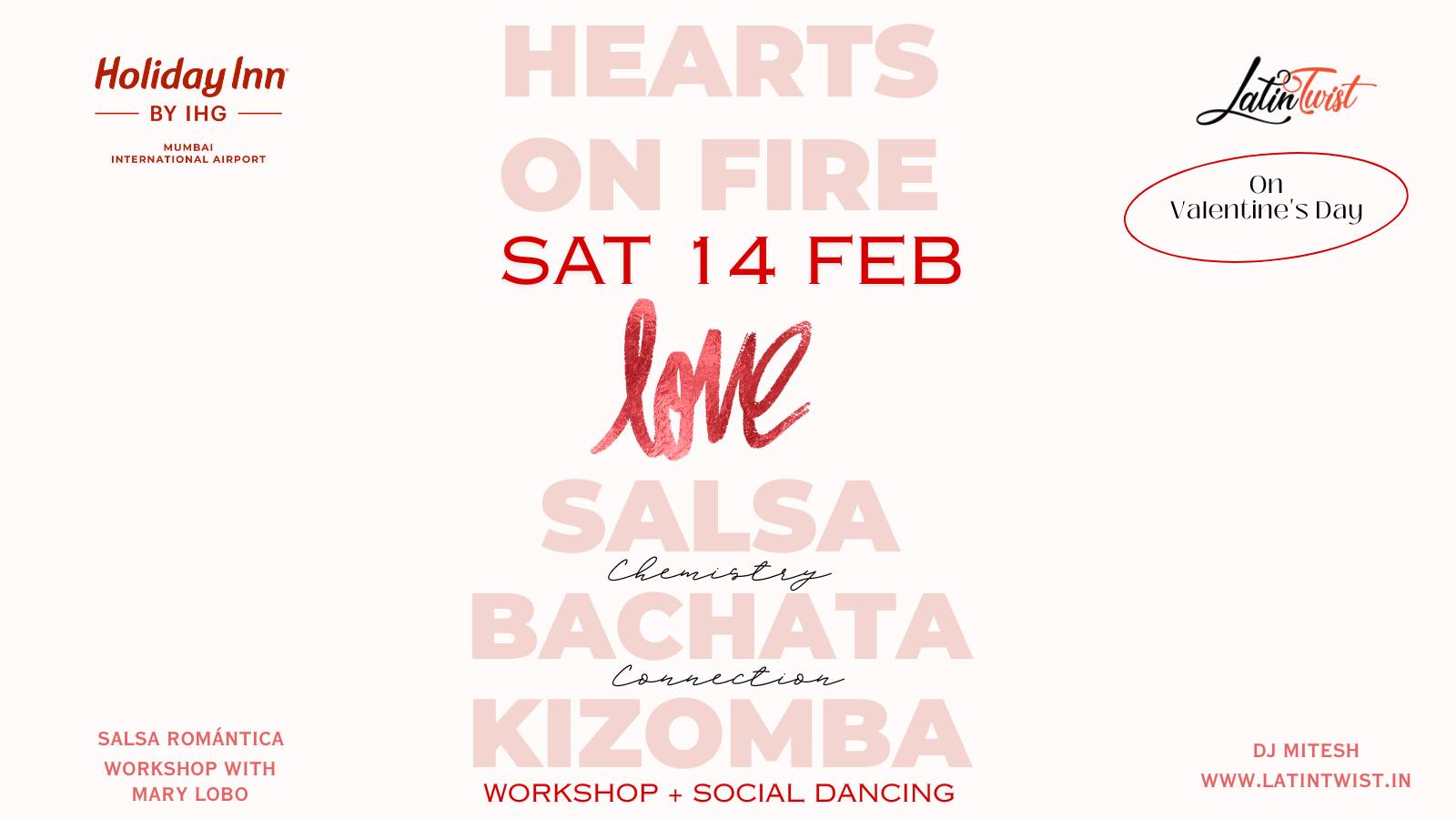 Valentine’s Latin Night - Saturday 14th February @ Holiday Inn