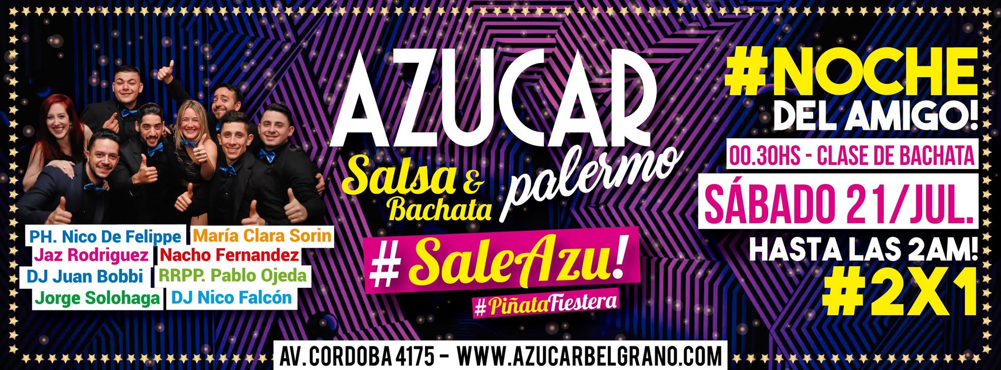 NocheDelAmigo! Descuento Sáb 21 7 ★ AzucarPalermo! SaleAzu ! ★