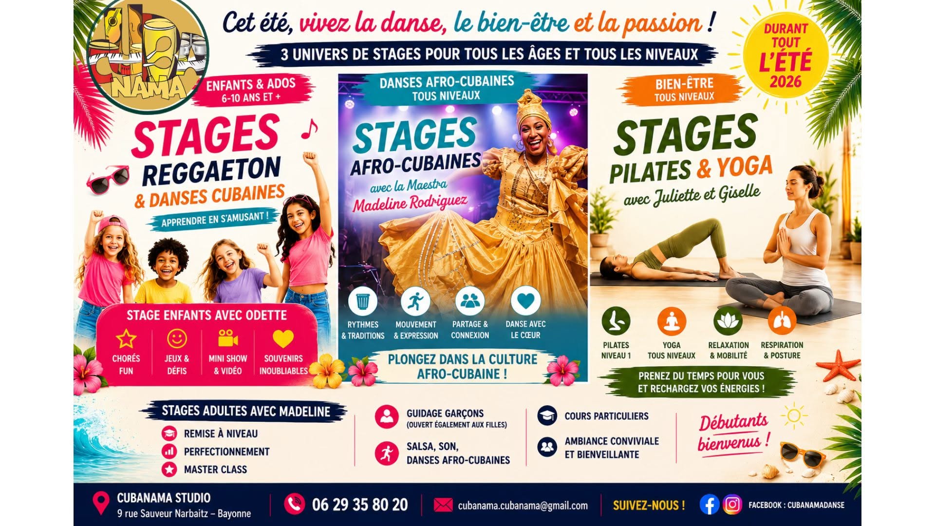 STAGES D'ÉTÉ AU CUBANAMA STUDIO
