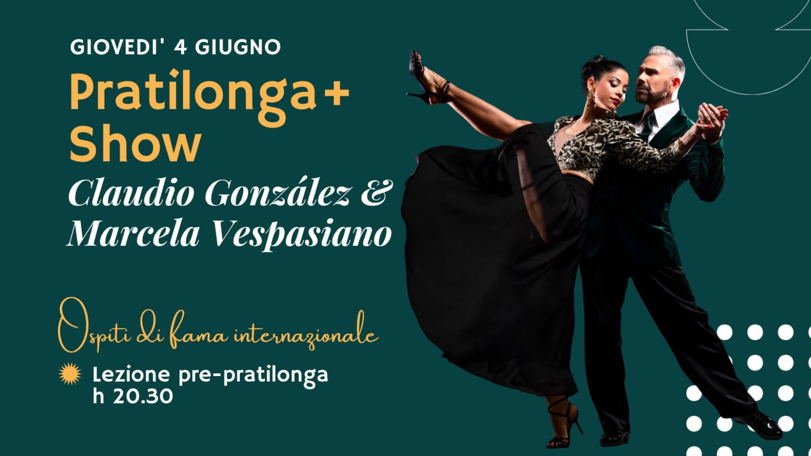 Pratilonga + Show con Claudio Gonzales & Marcela Vespasiano