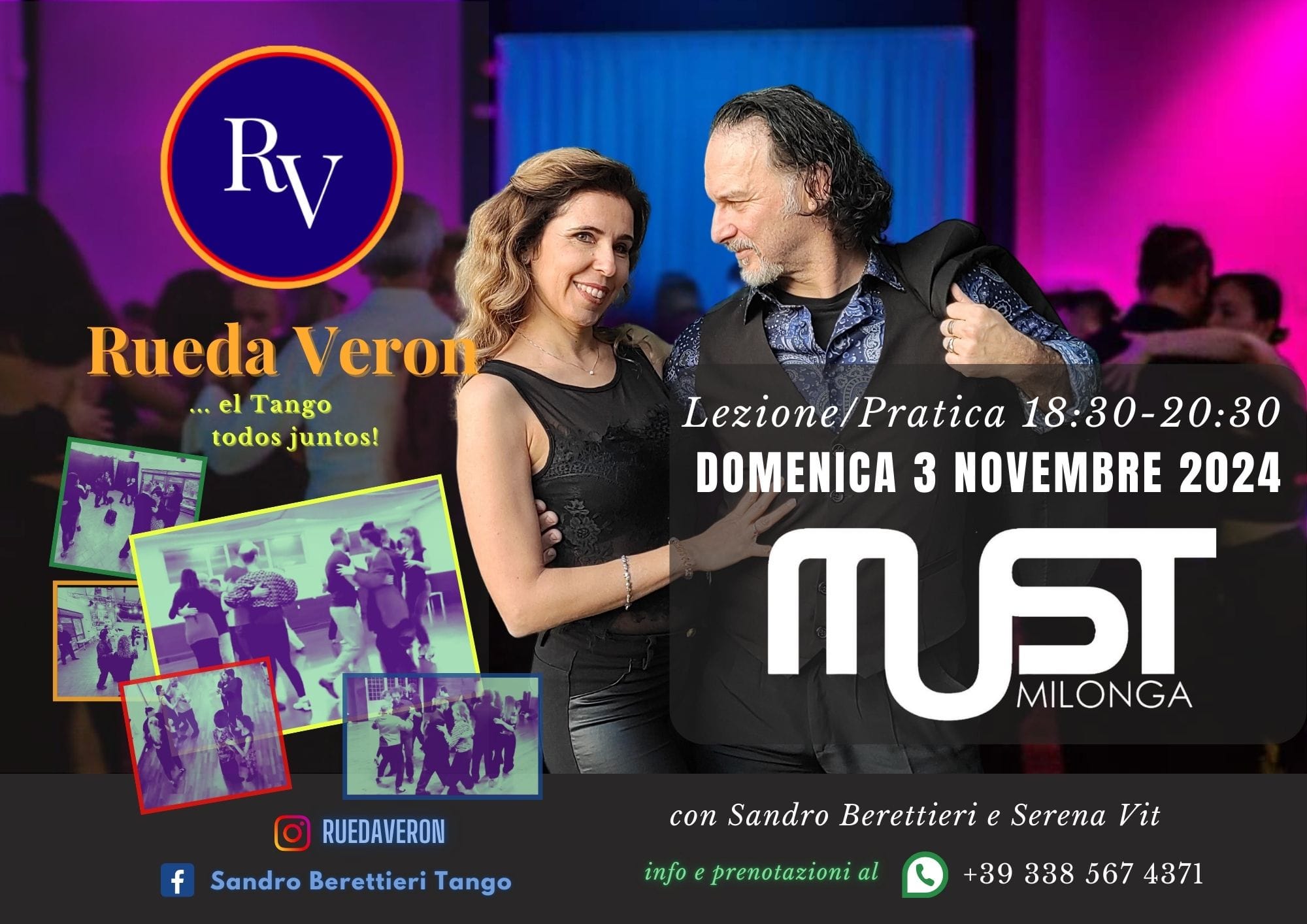 Rueda Veron®️ Lezione Pratica al MUST milonga