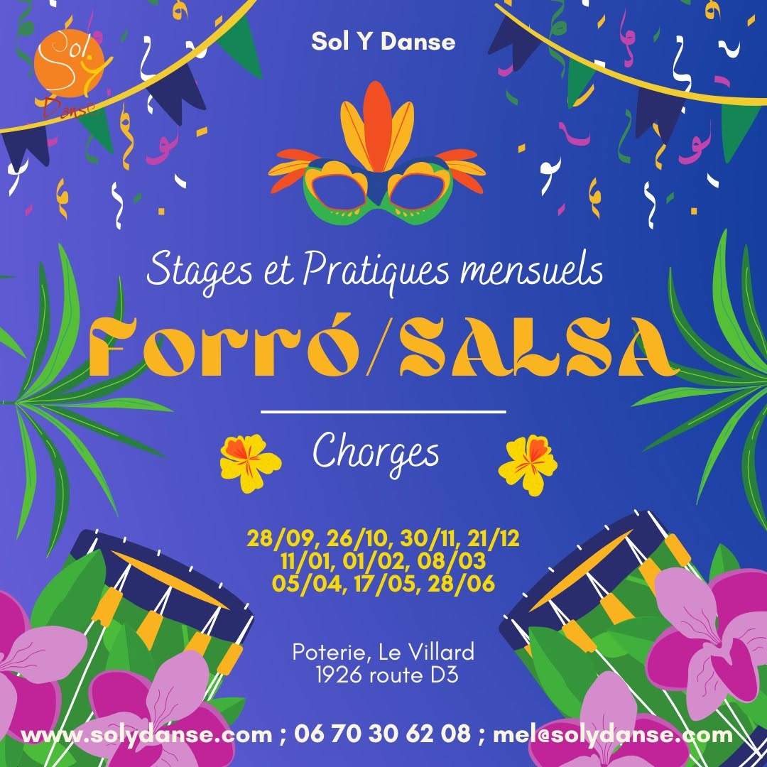 Stages et Pratiques Forro Salsa Bachata à Chorges (Poterie)