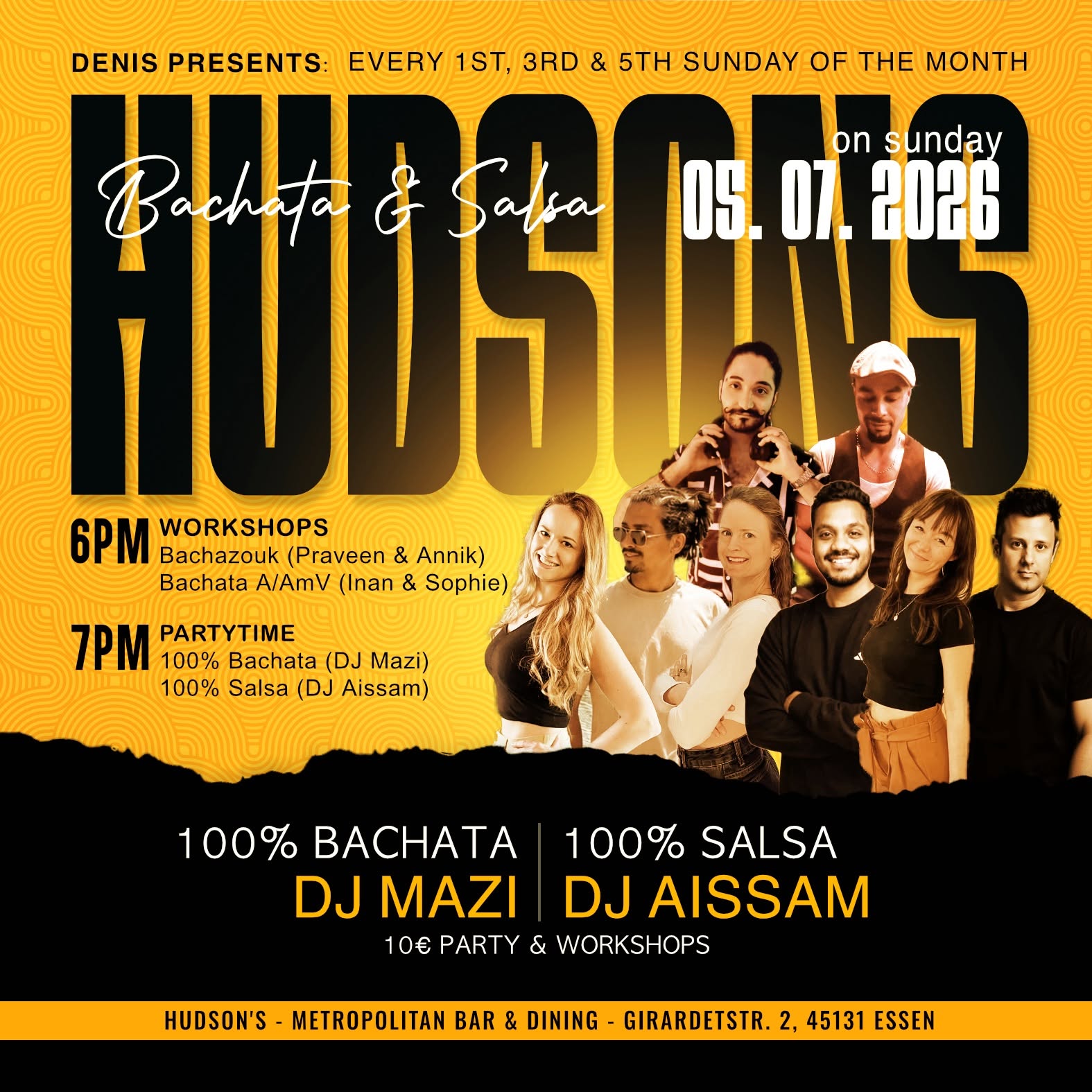 05.07. Hudsons Bachata & Salsa Party in Essen