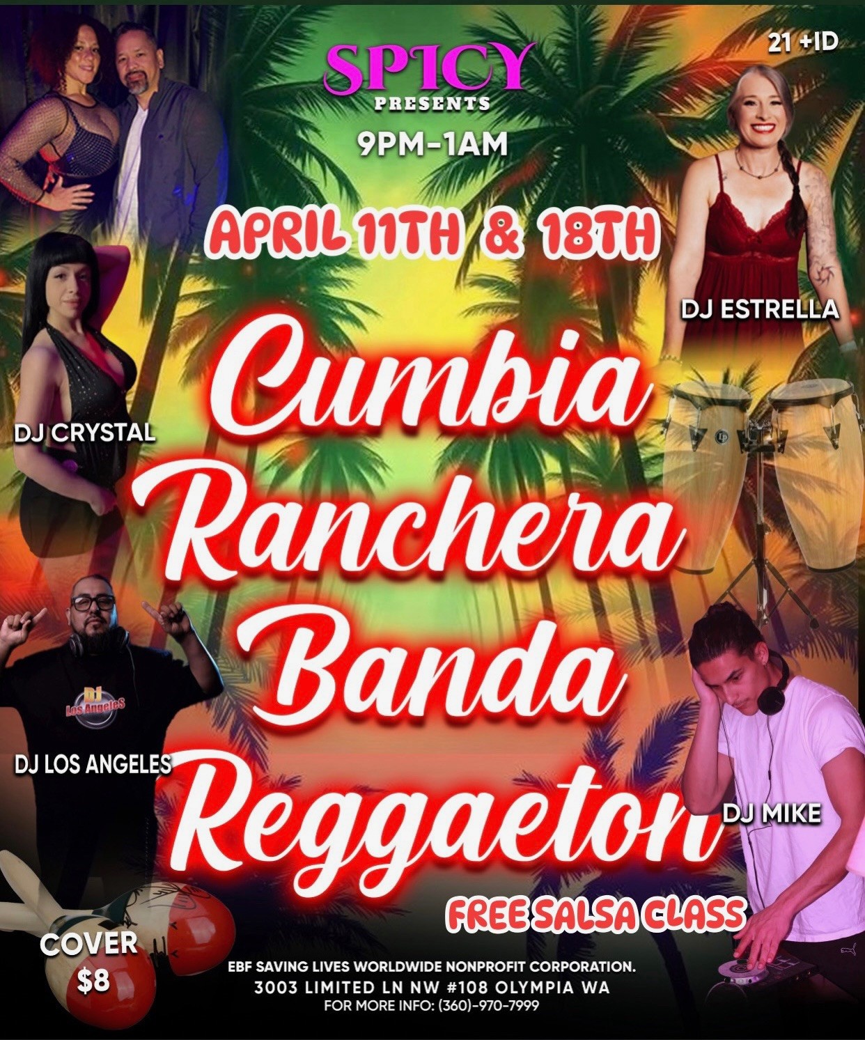 CUMBIA, RANCHERA, BANDA, REGGAETON π₯ππ½πΊπΊ FREE SALSA CLASS 9PM