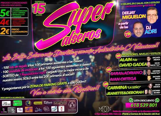 Fiesta SúperSalseros en MOON Valencia