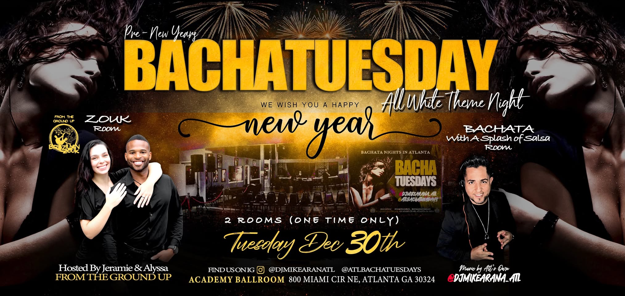 Pre-New Year BACHATuesday ALL WHITE Theme Night With Bonus ZOUK ROOM