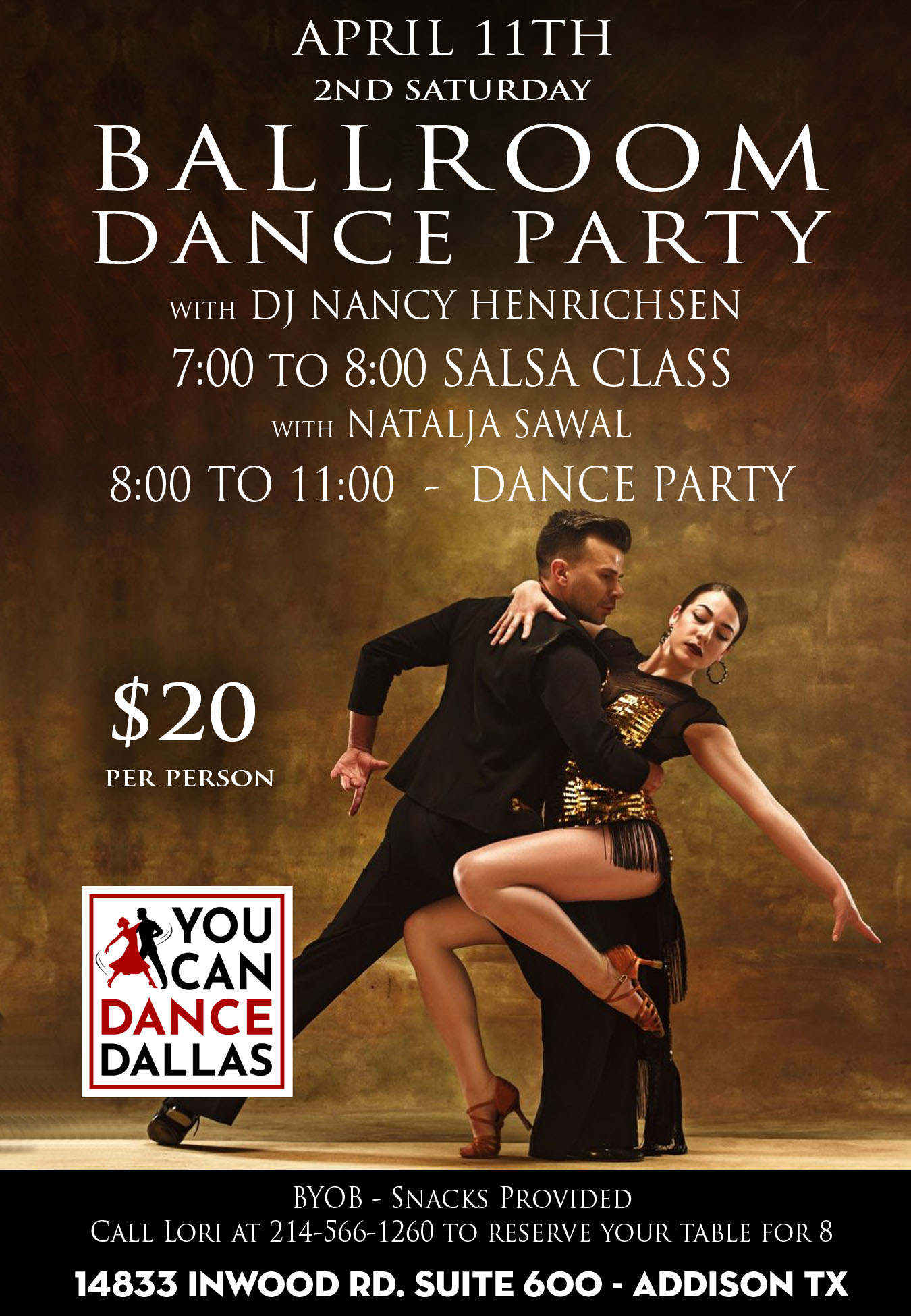 2ND SATURDAY BALLROOM DANCE PARTY & SALSA CLASS
