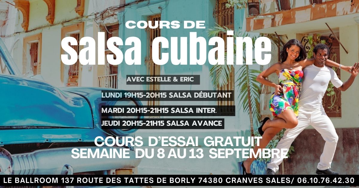 COURS DE SALSA CUBAINE AU BALLROOM