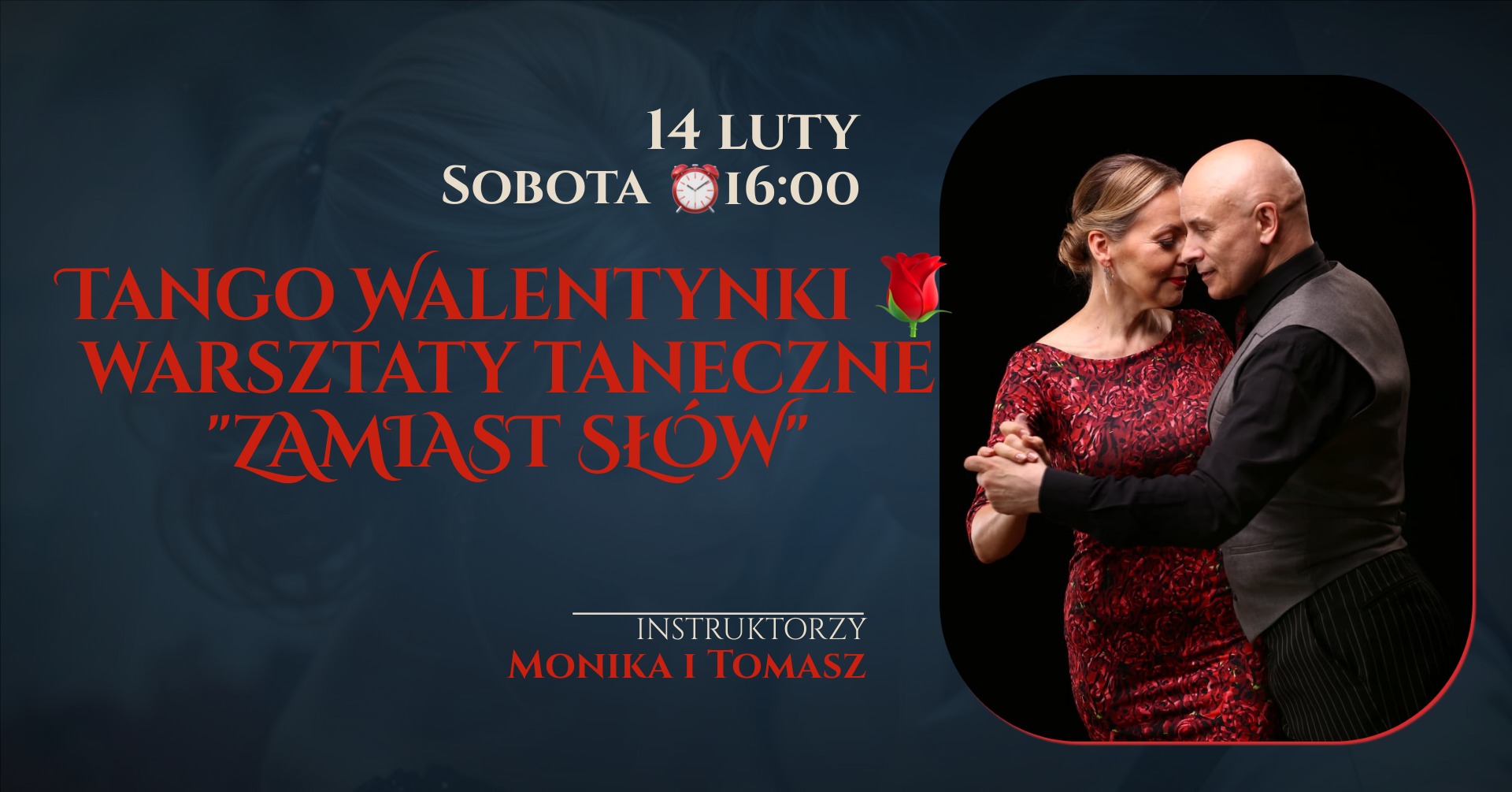 "ZAMIAST SŁÓW" walentynkowe warsztaty tanga dla par