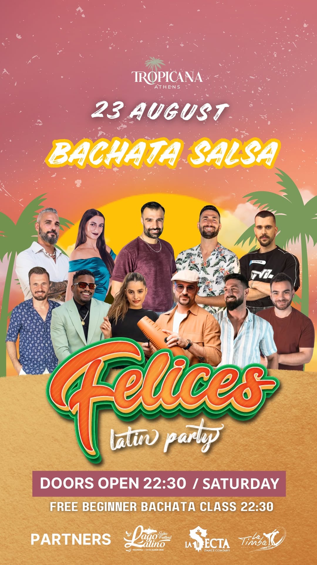 SALSA BACHATA PARTY 23 August FELICES On Saturday At Tropicana Latin Bar Athens