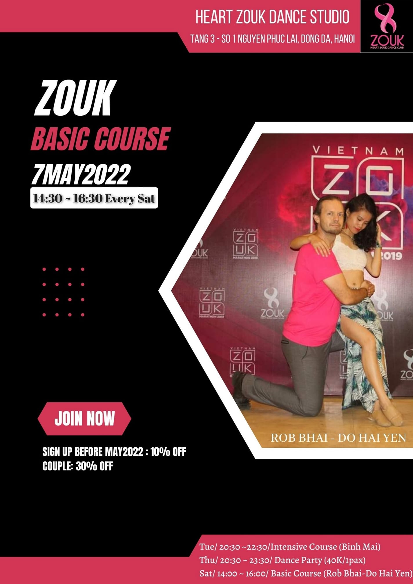 KHAI GIẢNG LỚP ZOUK CƠ BẢN THÁNG 5