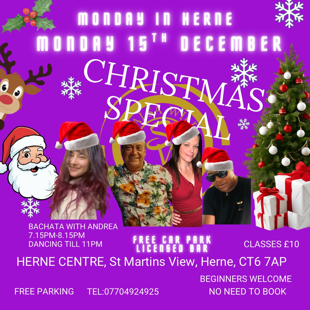 Christmas Special in Herne “Monday 15th December” Guest Teacher Andrea