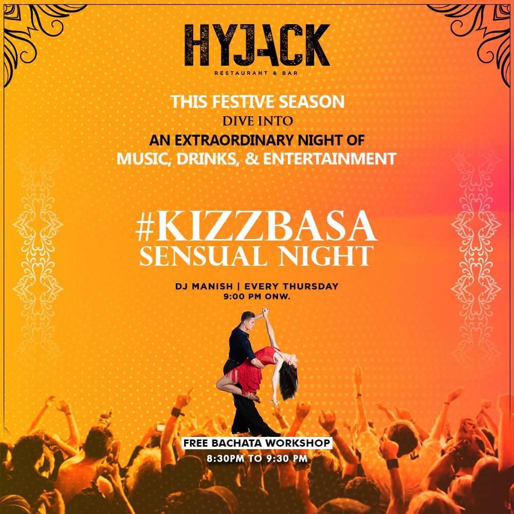 "KIZZBASA SENSUAL NIGHT WITH FREE BACHATA WORKSHOP"