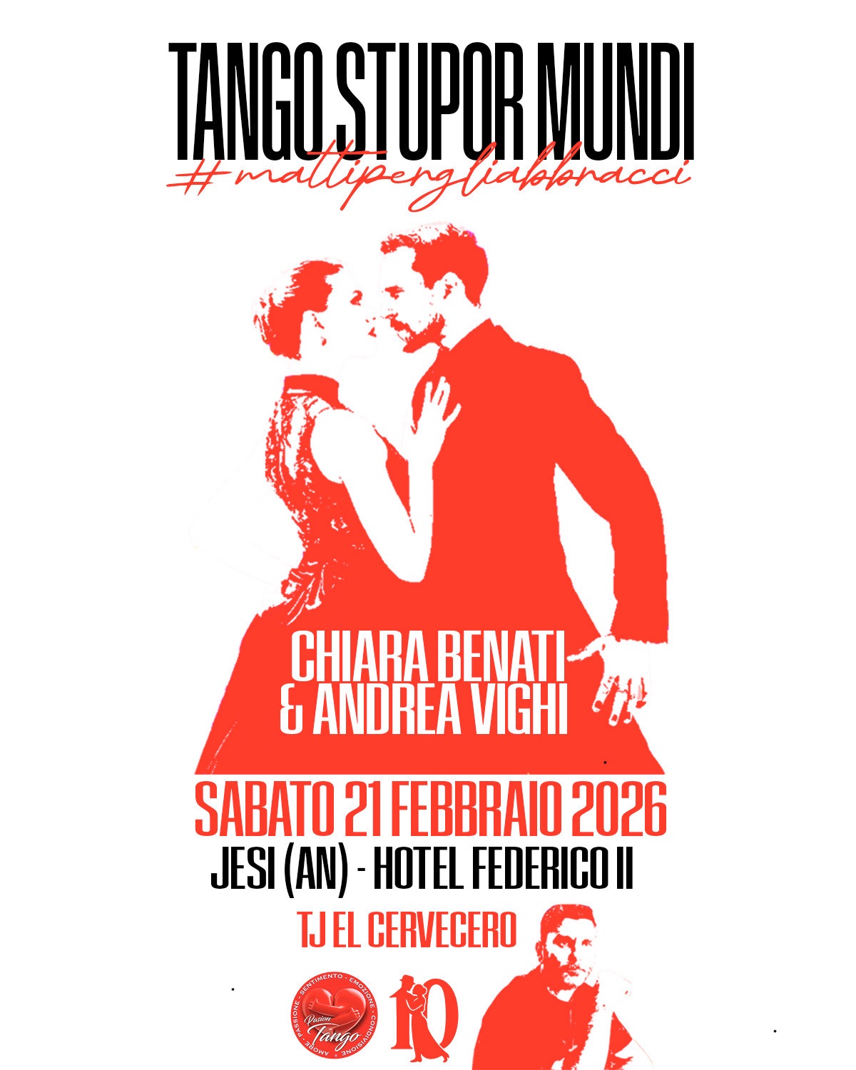 “TANGO STUPOR MUNDI” - Milonga&Workshop con i super campioni ANDREA VIGHI&CHIARA BENATI a JESI (AN)