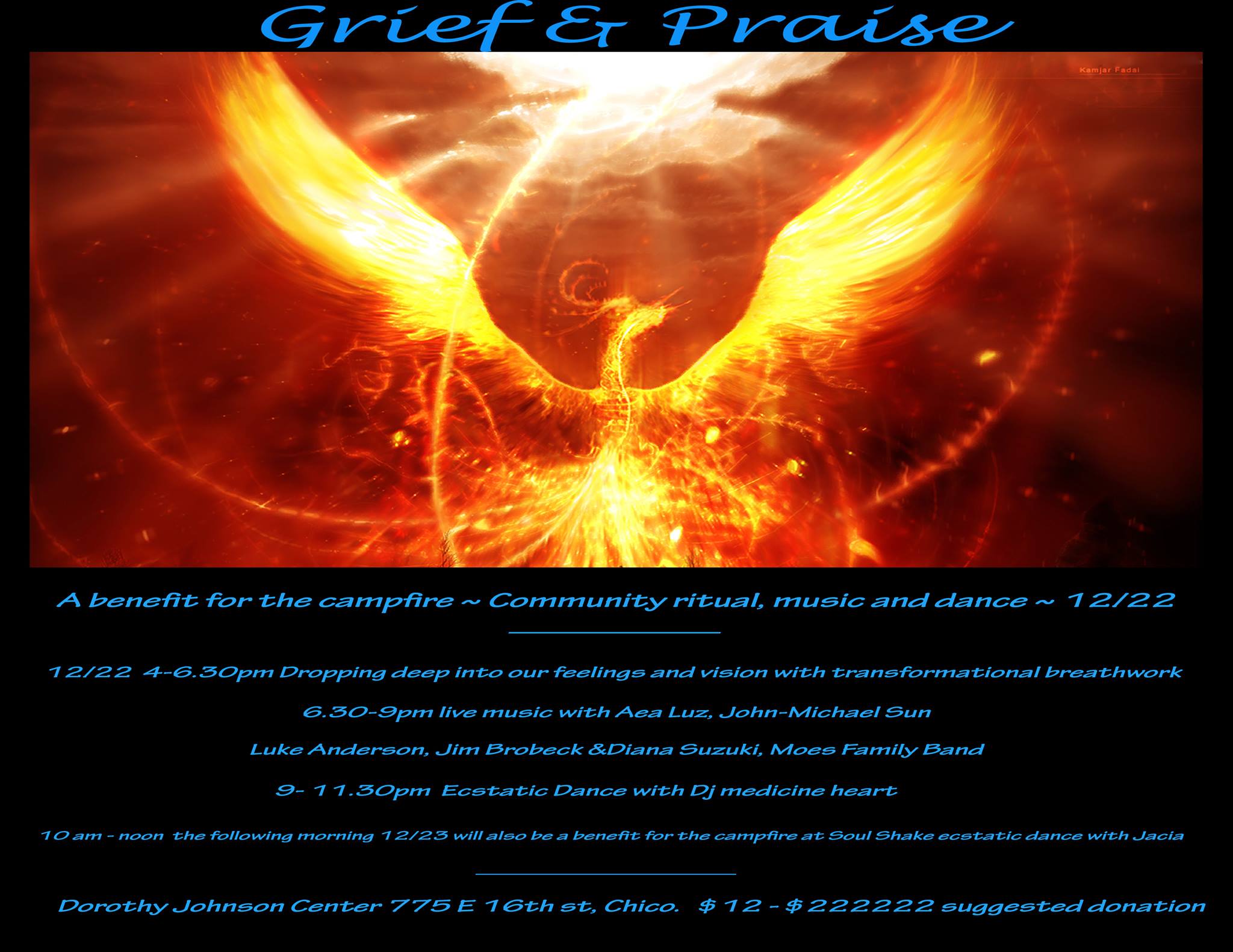 Grief&Praise - a benefit for the campfire: Ritual, Music & Dance