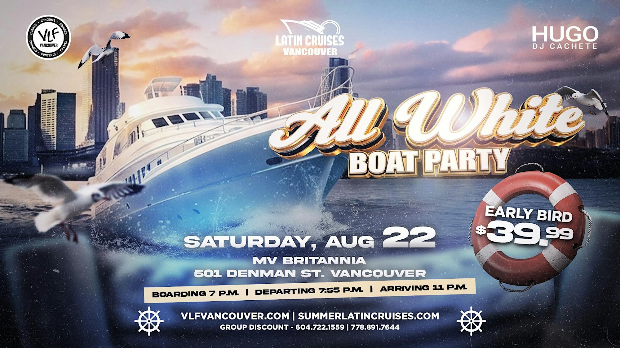 Latin Cruises 9 All White Boat Party 2026