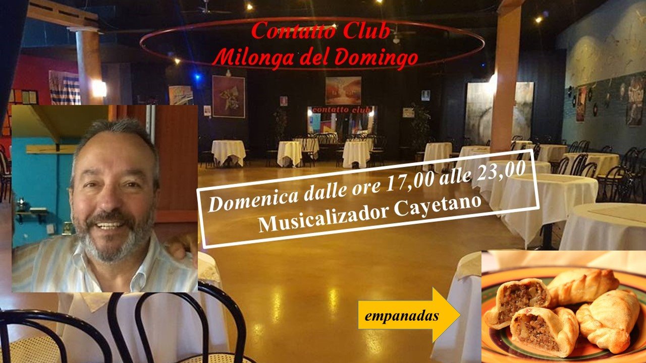 Oggi la Milonga del Domingo è ancora più argentina. dj Cayetano