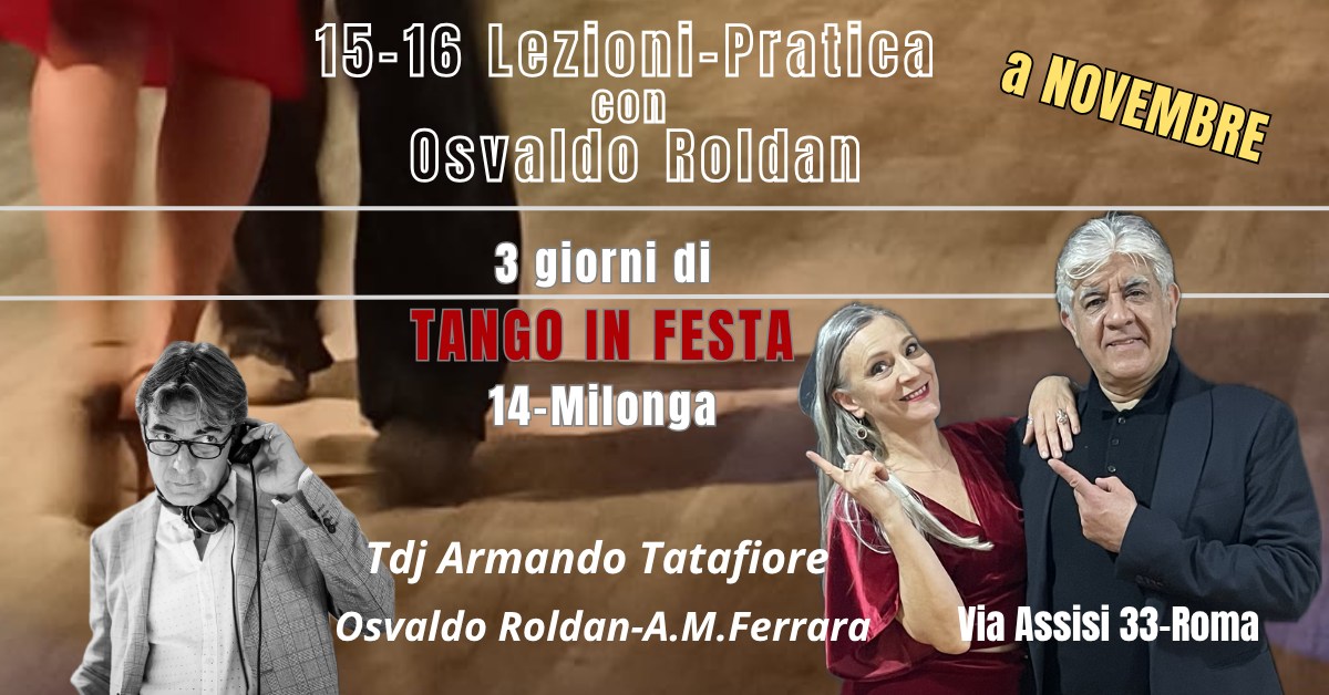 Tango con Osvaldo Roldan Lezioni + Pratica
