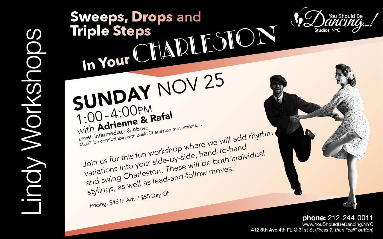 Sweeps, Drops, Triple Steps in Your Charleston