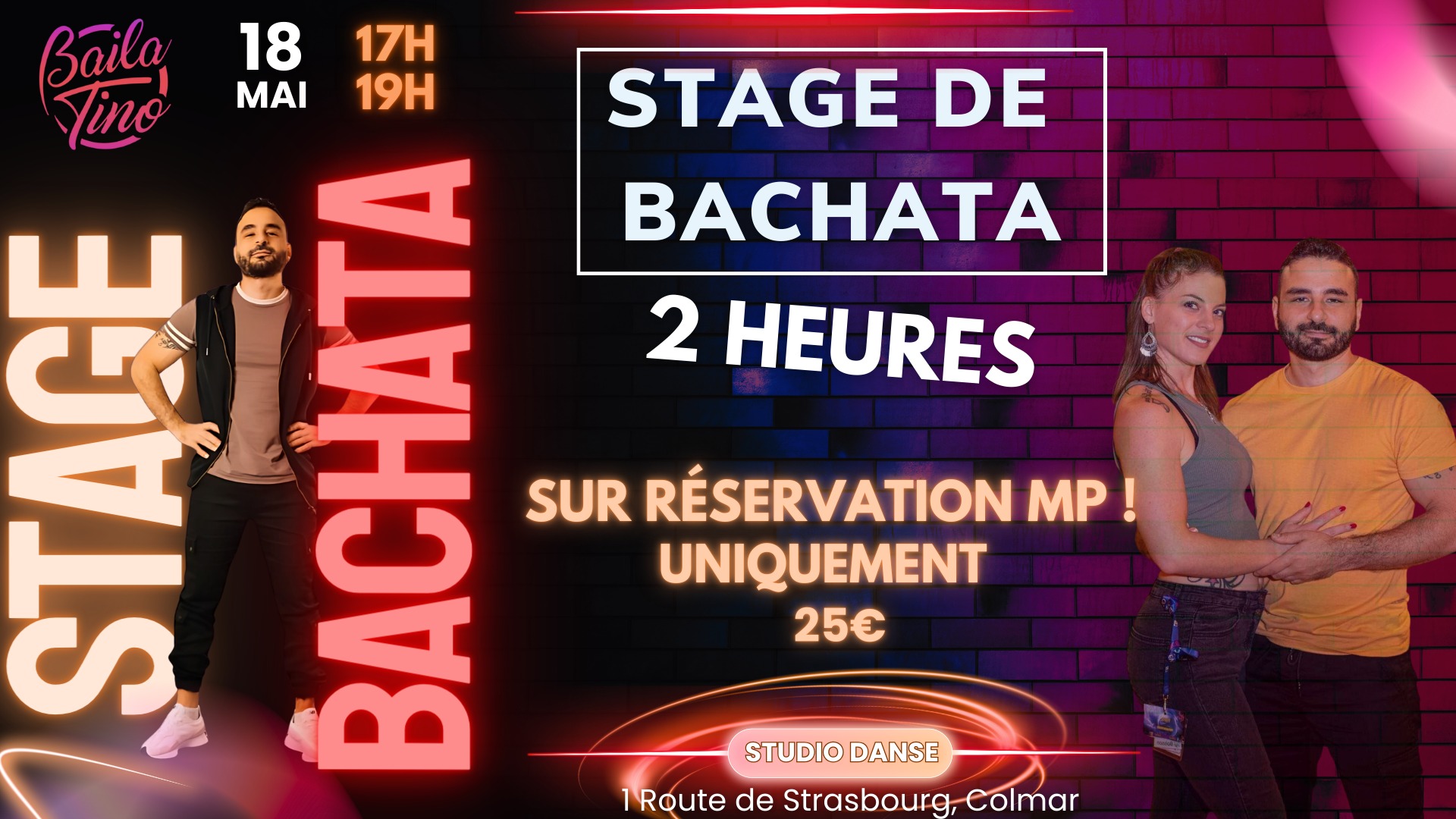 Stage de Bachata - Sur réservation au studio danse