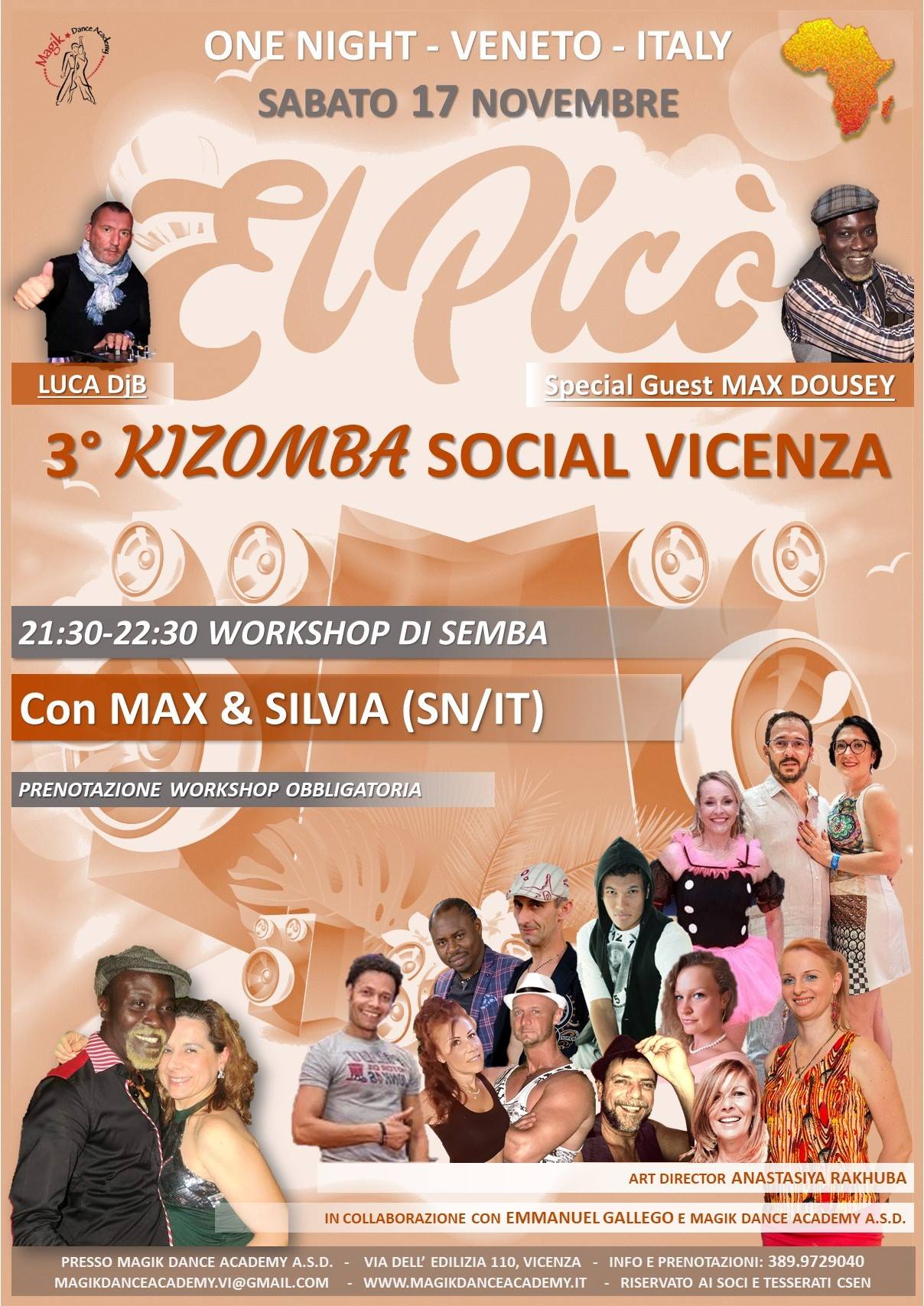 3° Social KIZ (VI) e Workshop col mitico Max Dousey & Silvia