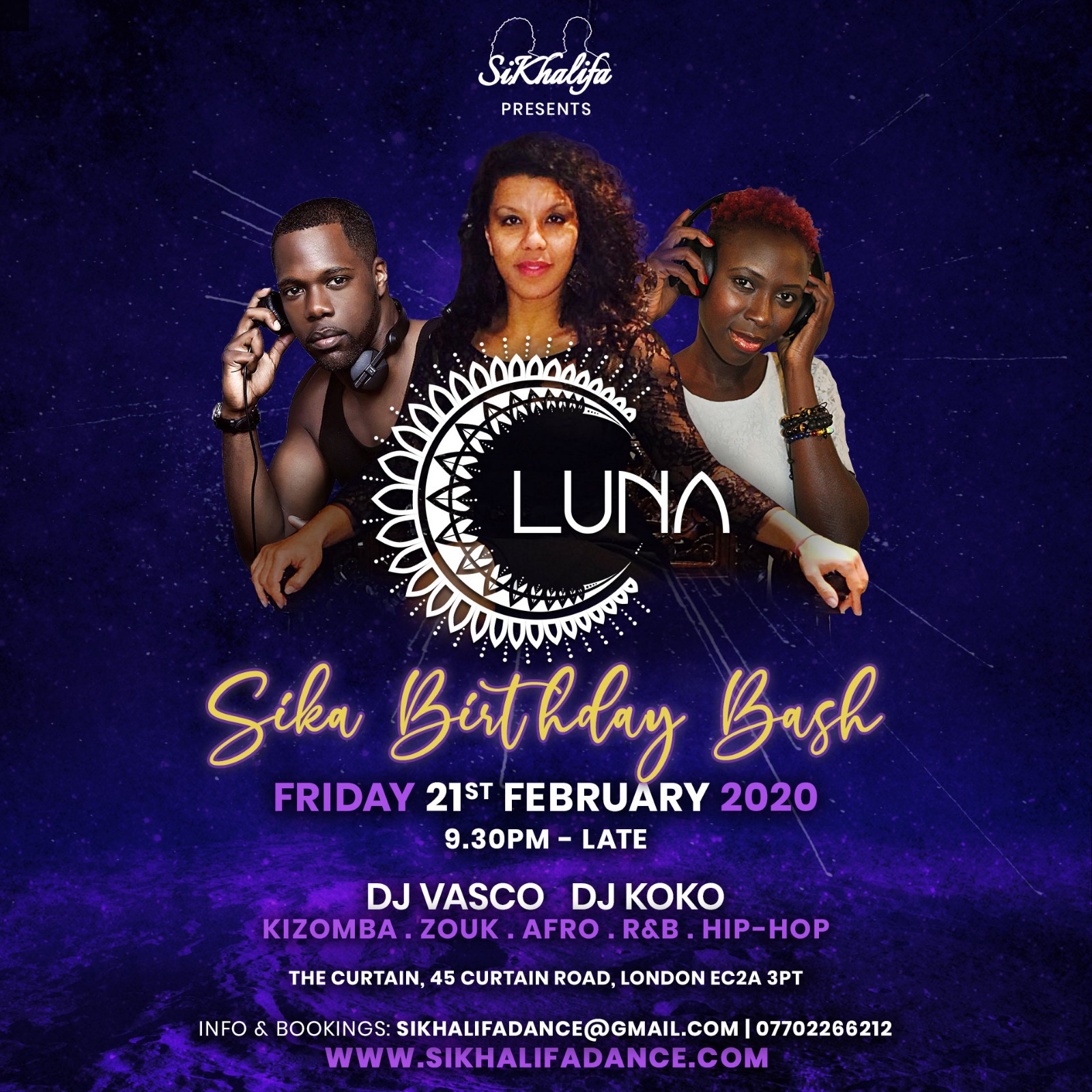 LUNA Sika Birthday Bash - Friday 21 February