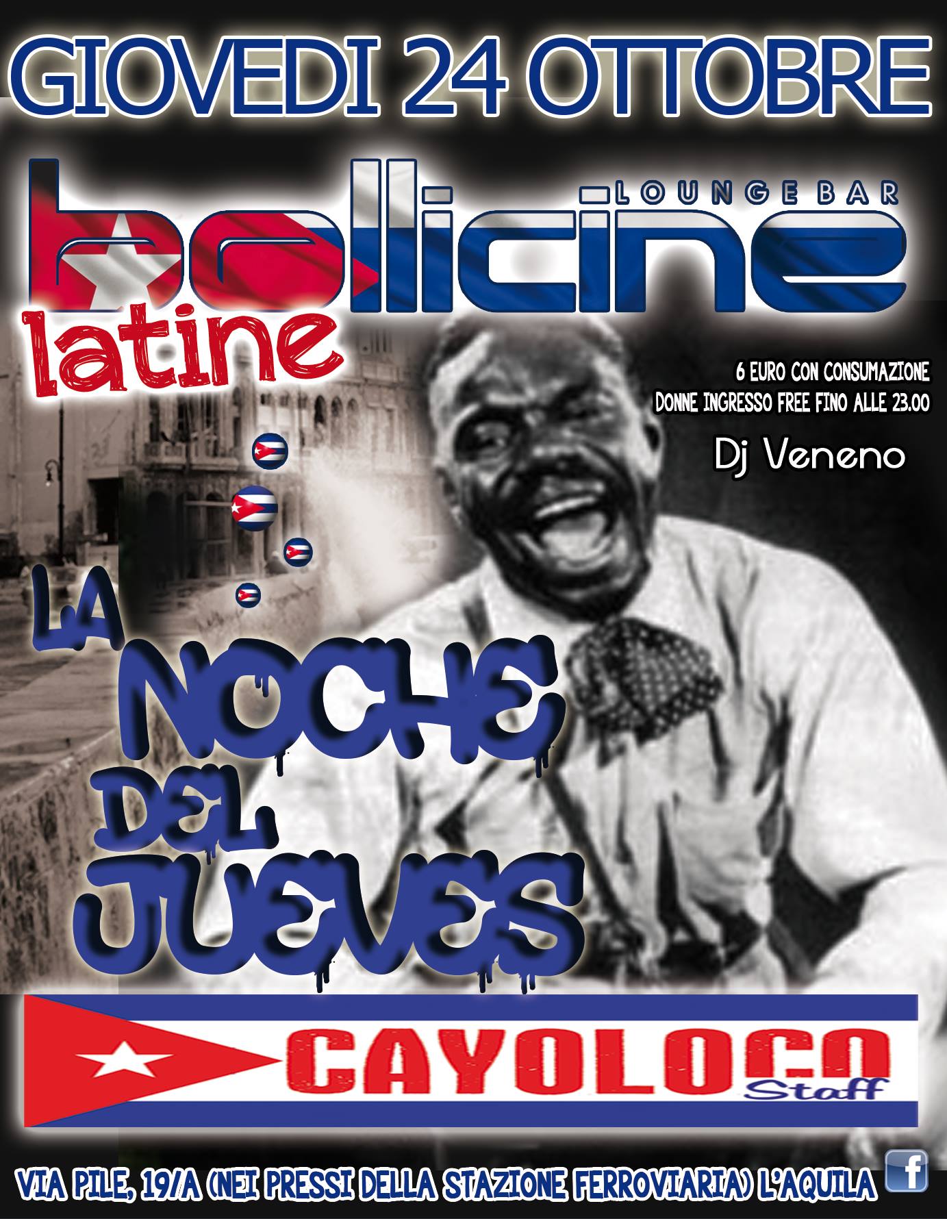 BOLLICINE LATINE > LA_NOCHE_DEL_JUEVES < GIOVEDI 24 OTTOBRE