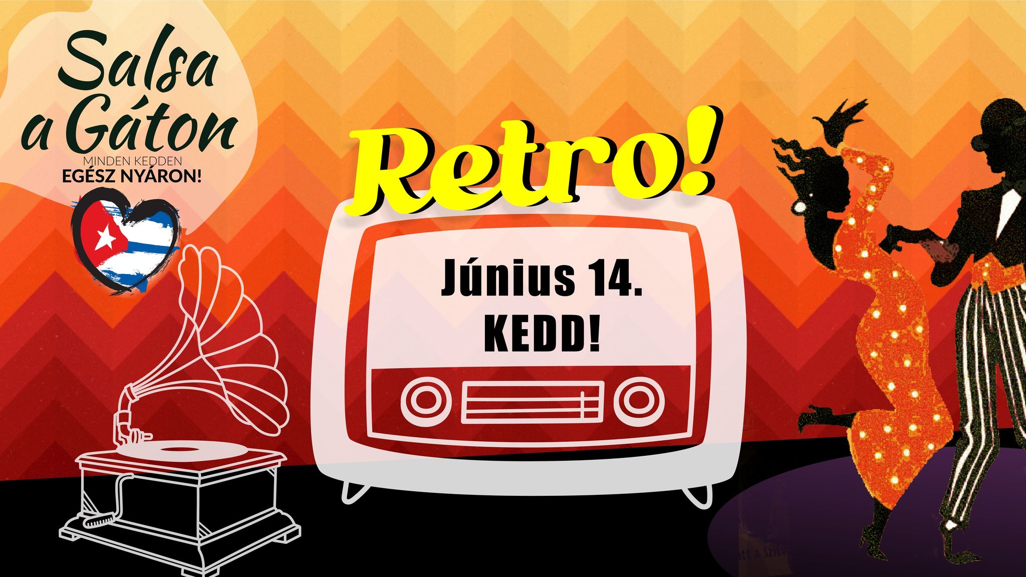 Salsa a Gáton - minden kedden, egész nyáron - Retro!