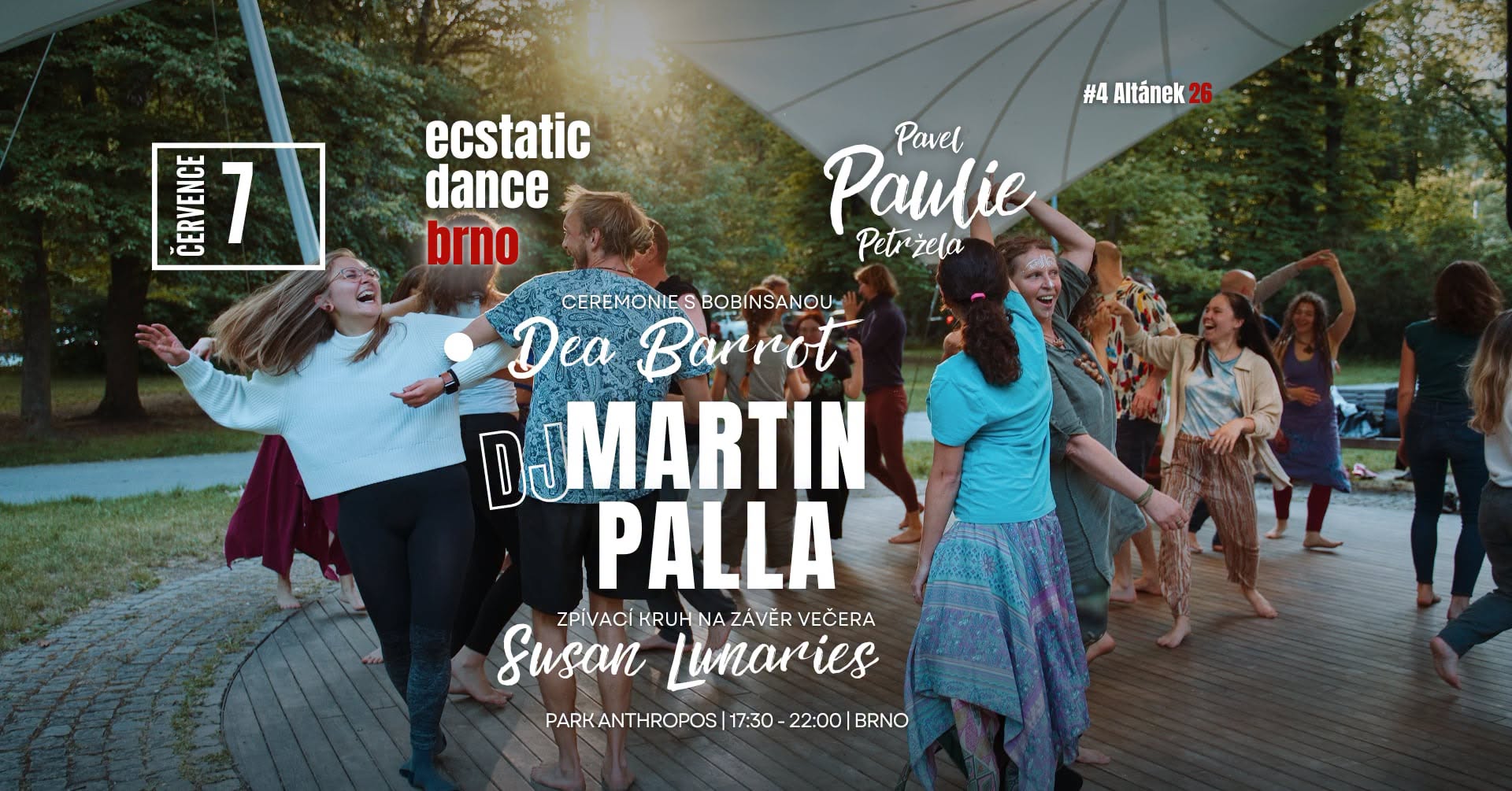 Venkovní Ecstatic Dance - 7 7 Speciál s Bobinsanou 🌿✨ DJ Martin Palla