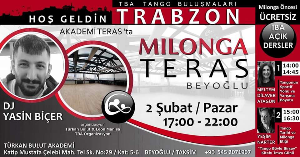 Milonga Teras Dj Yasin Biçer ~ Trabzon