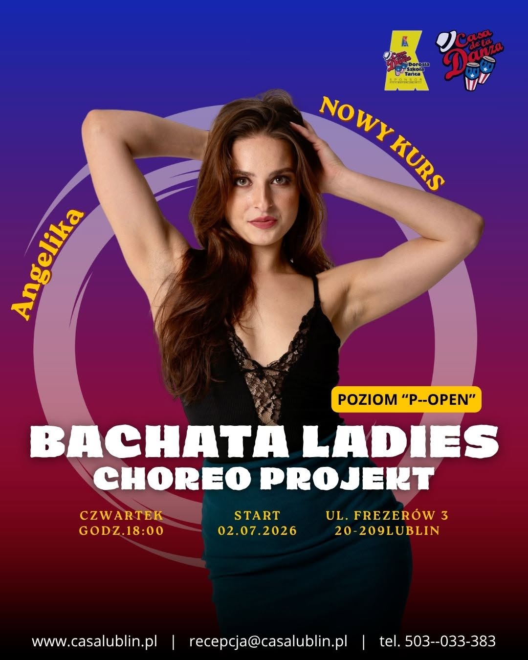 NOWY KURS ☀️Bachata Ladies Choreo Projekt ☀️start: 02.07 (czwartek) godz. 18:00 CASA DE LA DANZA