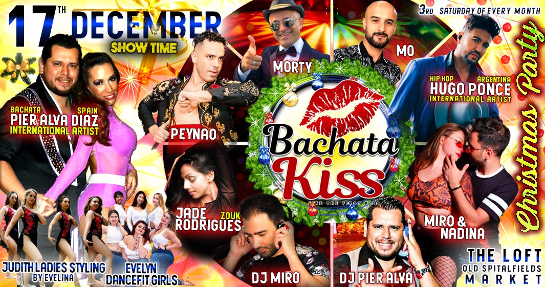 Bachata Kiss, Xmas Bachata classes and party in London