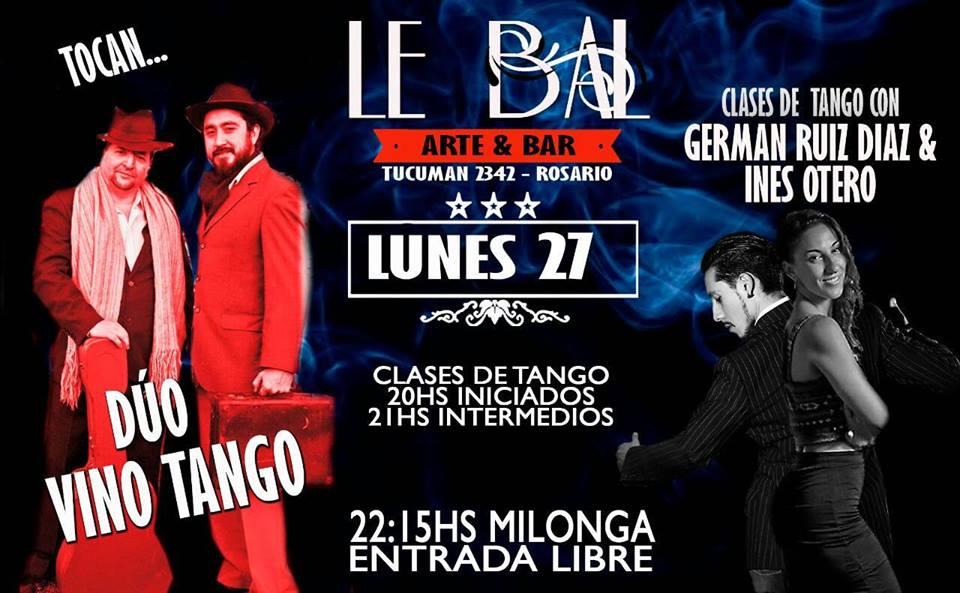 Lunes de Tango en Le Bal. Vino Tango + DJ Nicolás Miguel