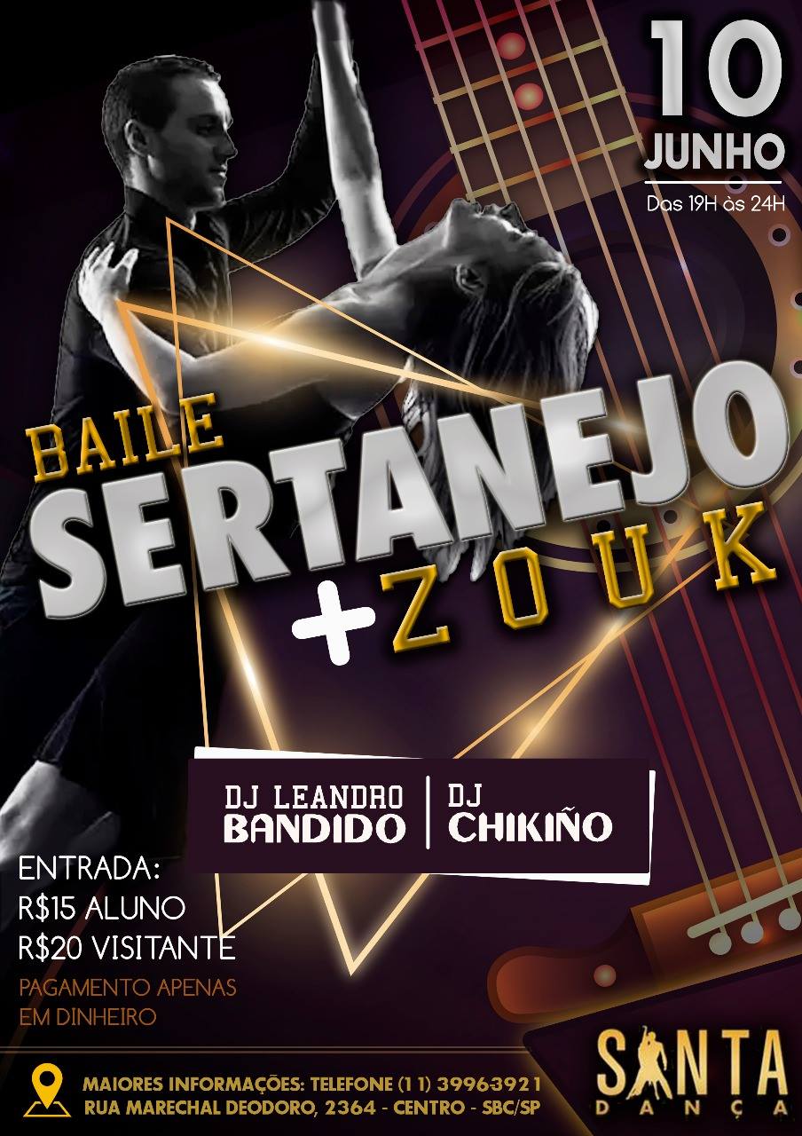Sertanejo + Zouk no Studio Santa Dança