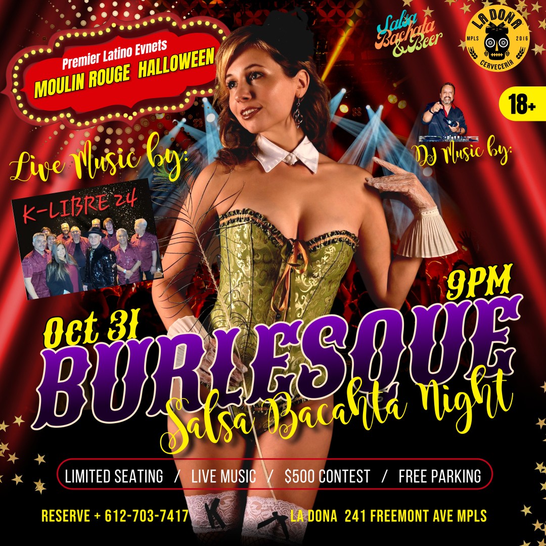 MOULIN ROUGE HALLOWEEN Burlesque Salsa Bachata Night!