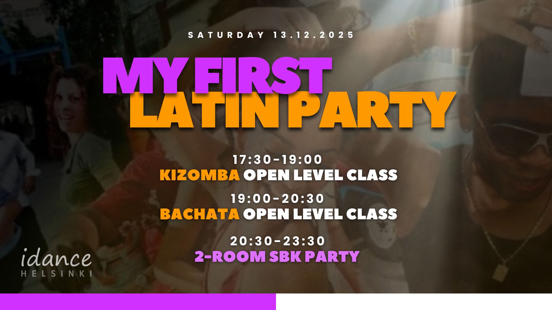 My First Latin Party 13.12. - Kizomba & Bachata class + SBK party