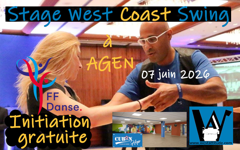 Stage West Coast Swing à Agen - Découverte & évolutif- Initiation gratuite
