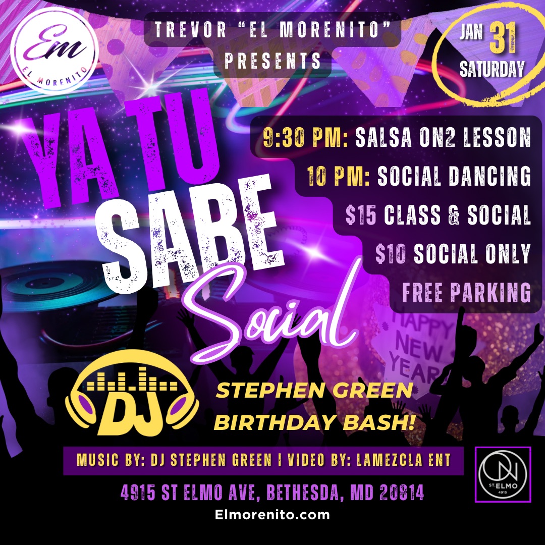 Ya Tu S.A.B.E. (Salsa and Bachata Evening) Jan 31st