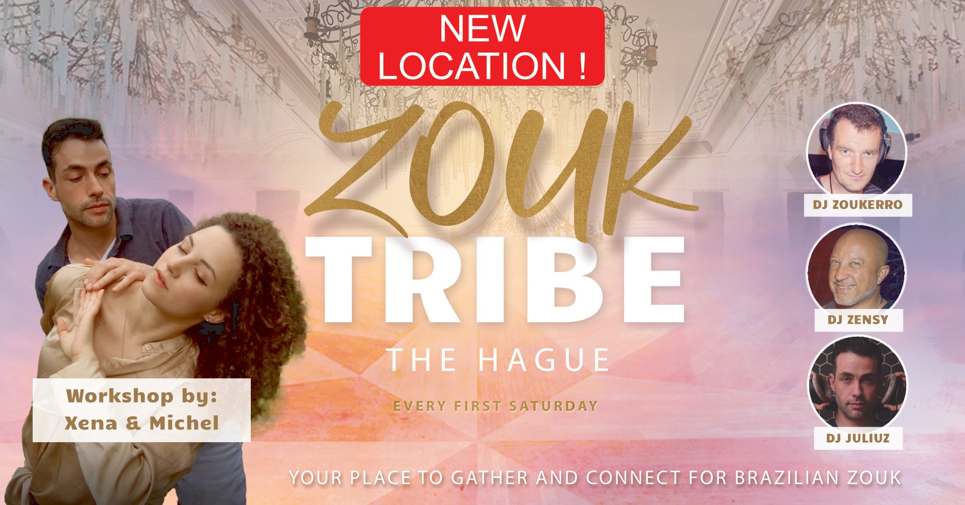 Zouk Tribe Night 4 mei NEW LOCATION Workshop Xena & Michel @ Ypenburg, Den Haag