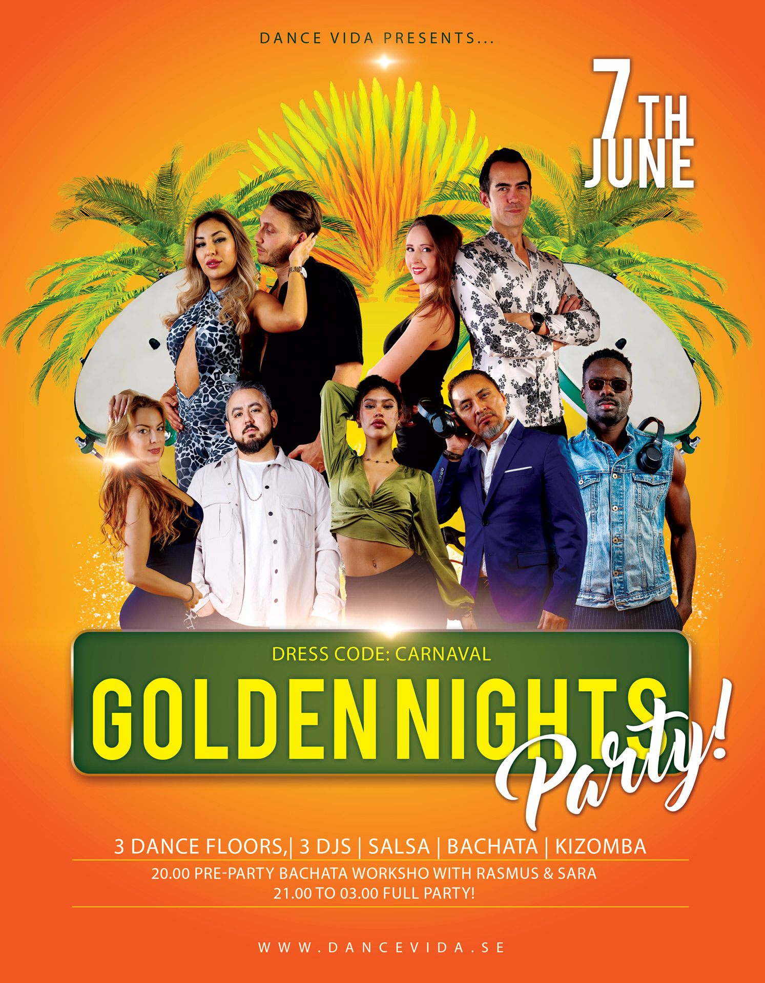 Golden Nights Party Salsa Bachata Kizomba!