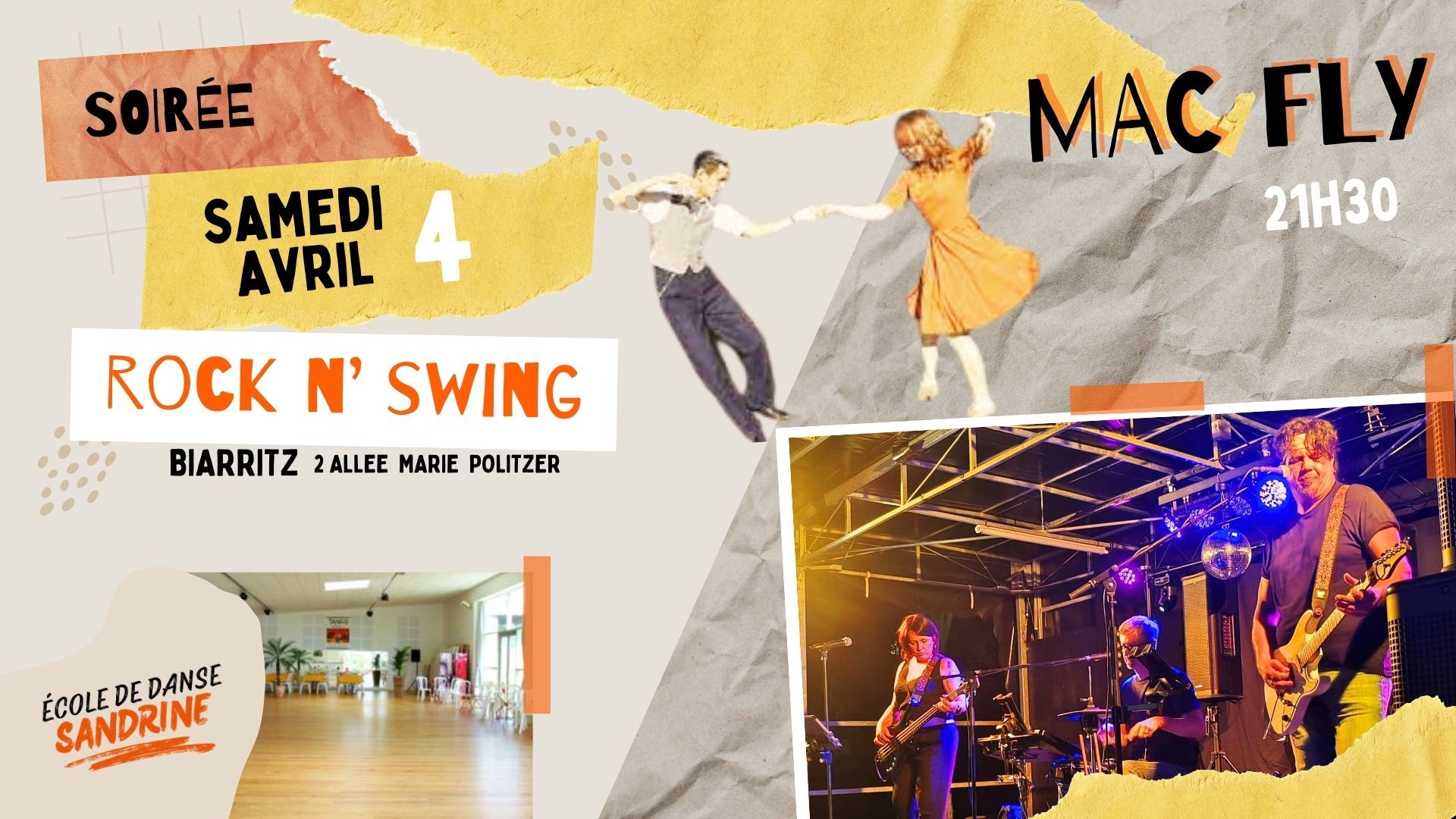 soirée ROCK SWING avec le groupe MAC FLY & intermède Toutes danses
