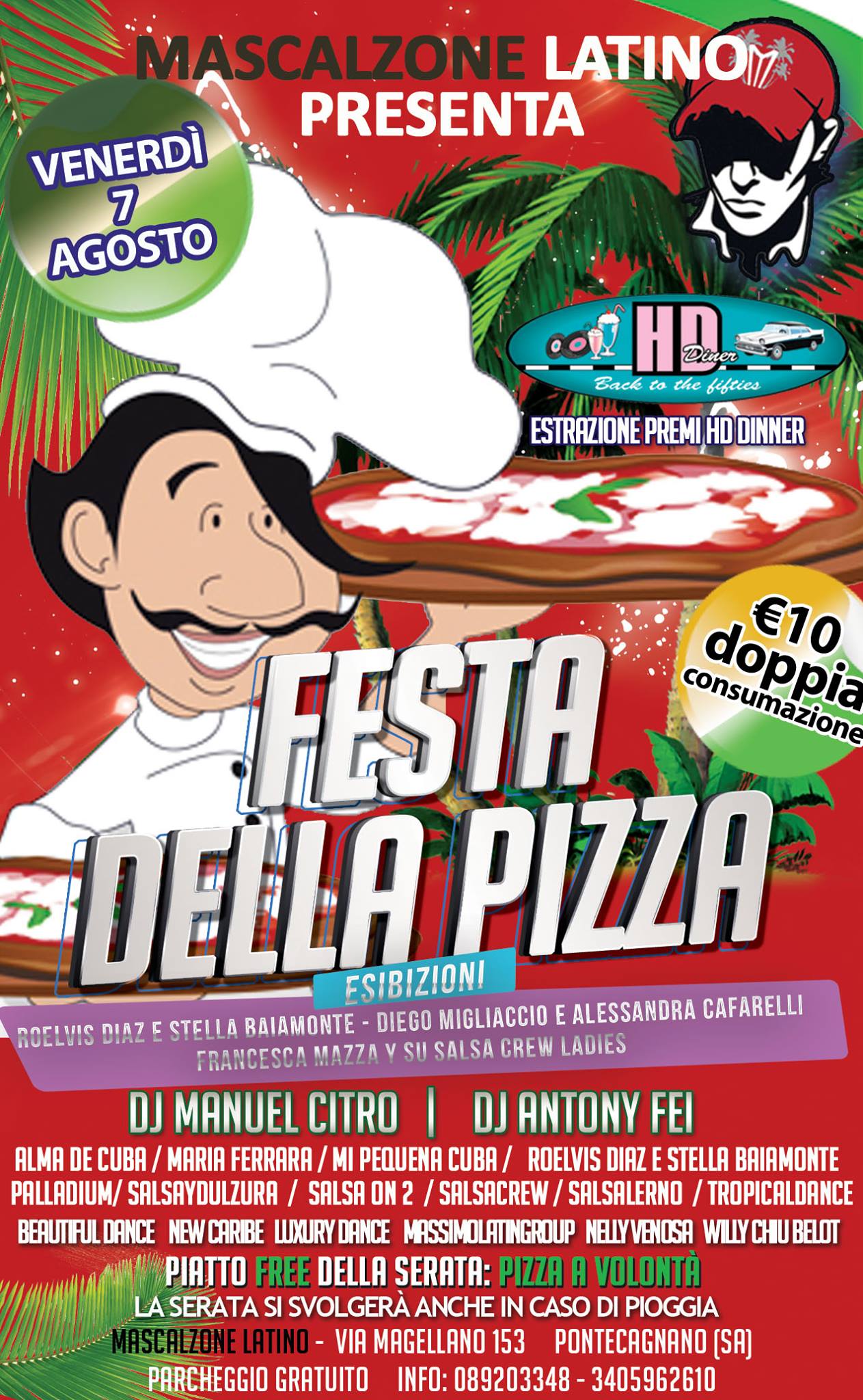 LATIN PARTY #11 - FESTA DELLA PIZZA serata caraibica al MASCALZONE LATINO