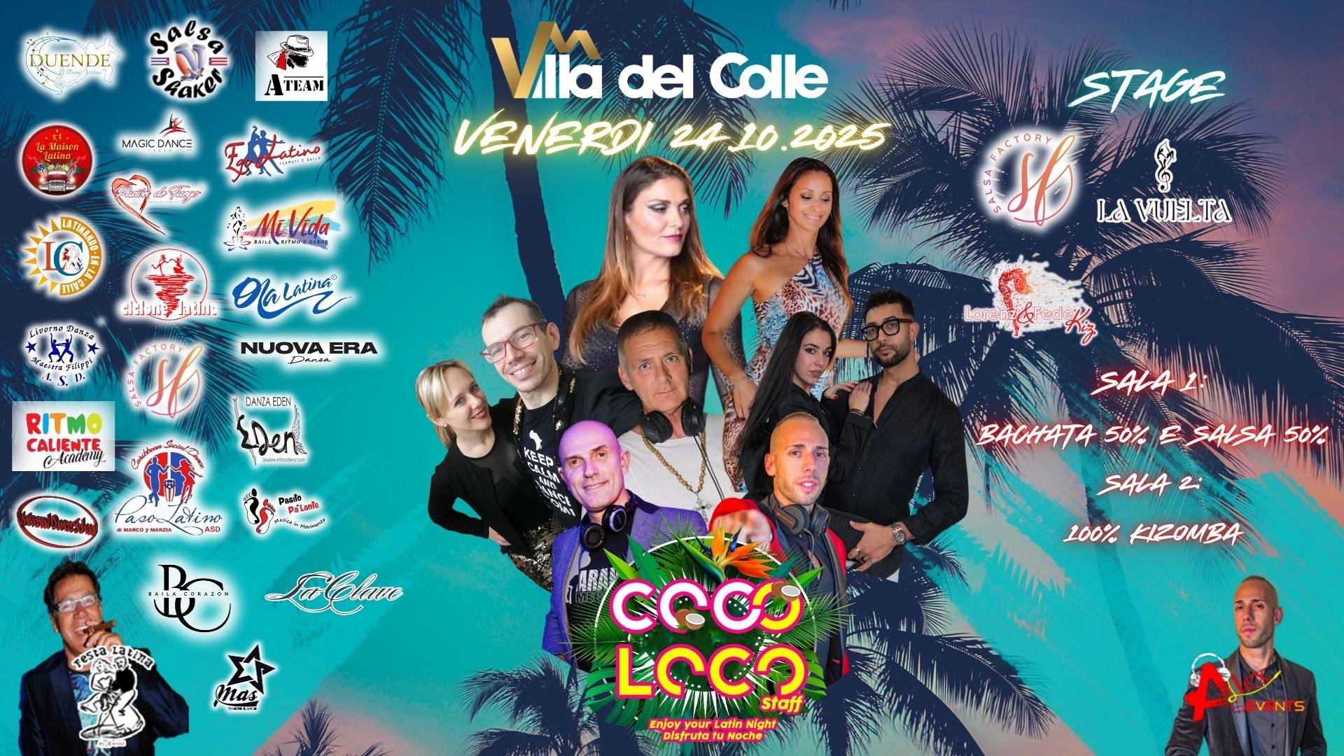 Venerdi 24 10 25 CocoLoco Latino @Villa del Colle